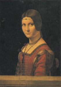 Leonardo  Da Vinci Portrait of a Lady at the Court of Milan (san05) oil painting picture